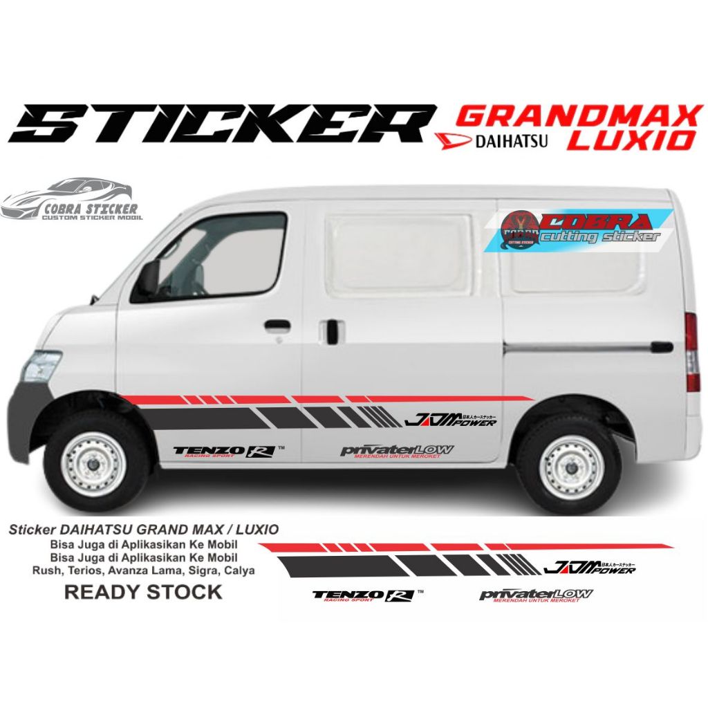 STICKER STIKER DAIHATSU GRANDMAX LUXIO STICKER BODY SAMPING GRANDMAX