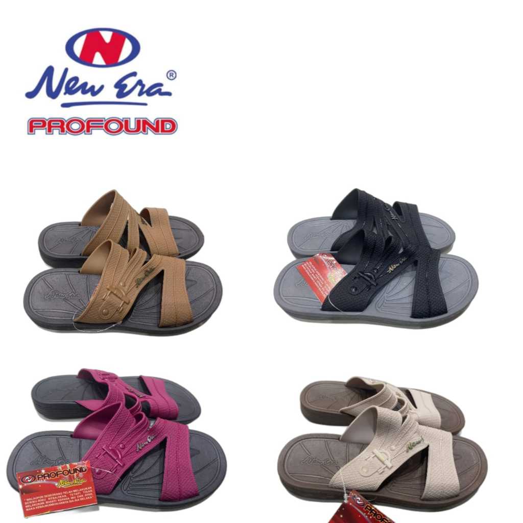SANDAL SLOP KARET WANITA NEW ERA LB E 11015 ORIGINAL