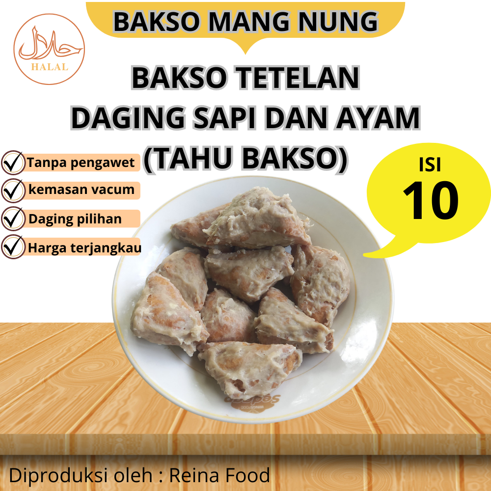 

TAHU BAKSO ISI 10 KEMASAN VACUM BAKSO MANG NUNG