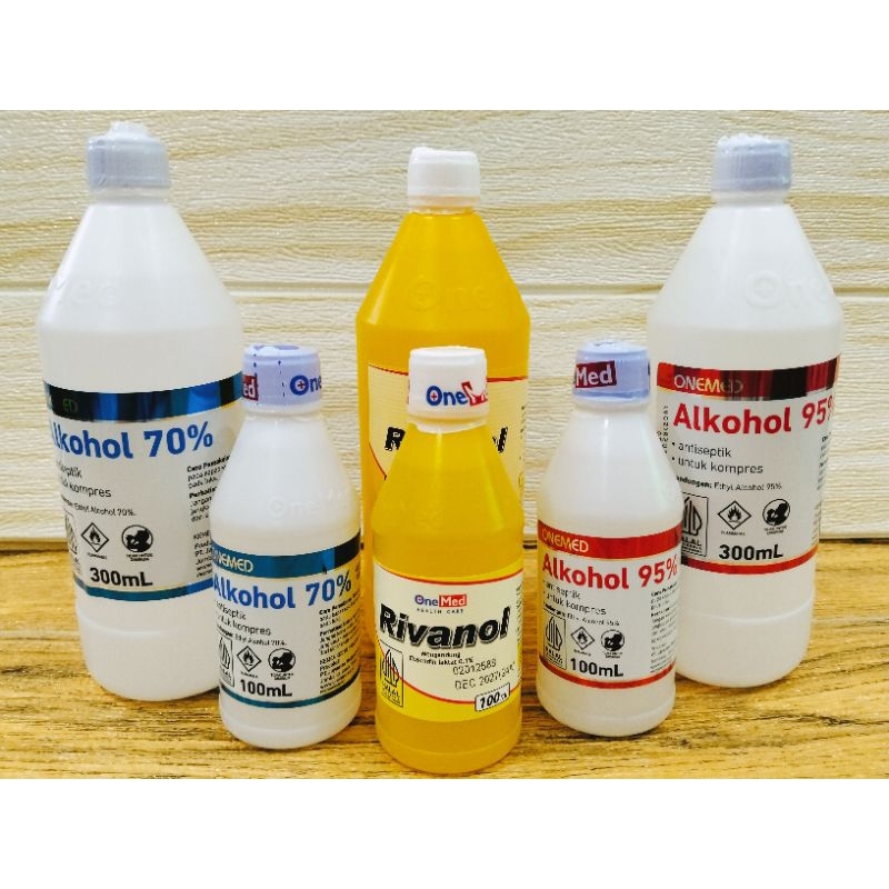 Alcohol 70% 95% & Rivanol Antiseptik obat Luka Onemed