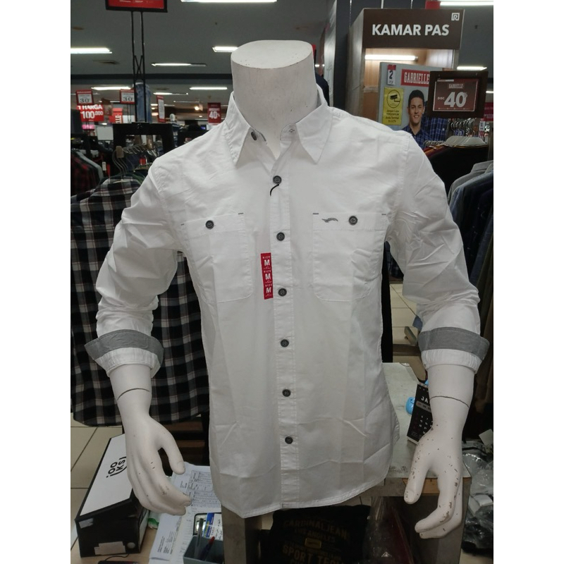 KEMEJA PRIA CARDINAL JEANS SLIMFIT PUTIH