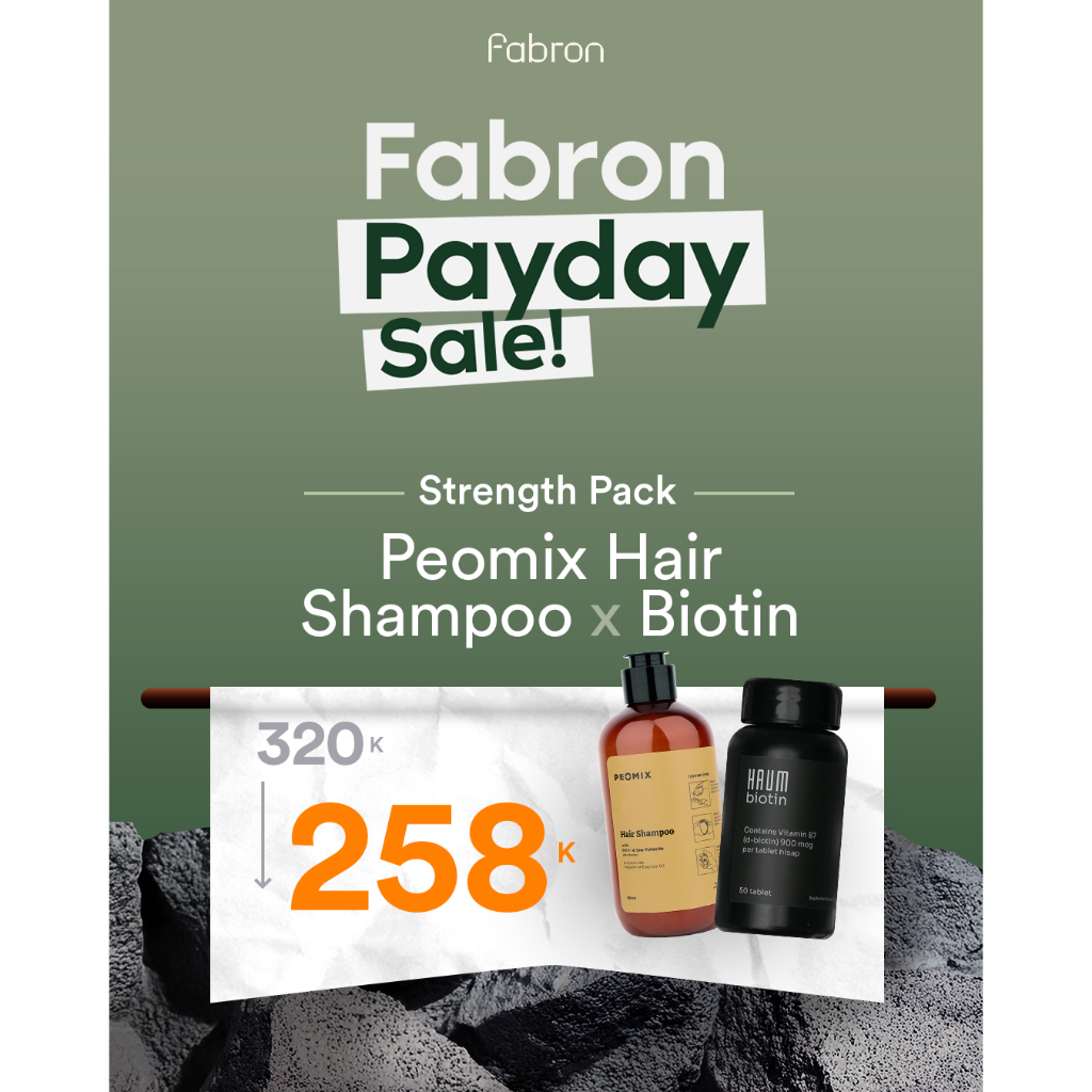 Peomix Hair Shampoo x Biotin - Combo Terbaik untuk Cegah Kebotakan