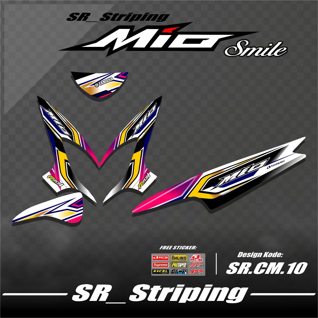 Striping Mio Smile / Stiker Smile / Variasi Smile / Decal Mio Smile / Setriping Mio Smile / Striping
