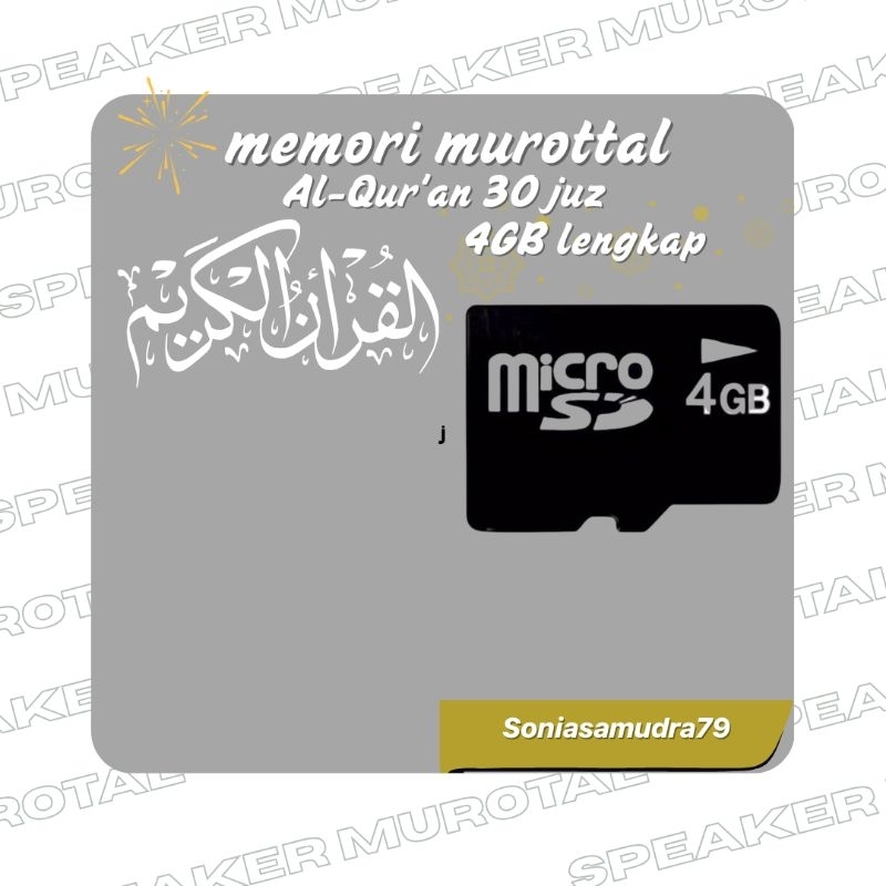 MEMORI MUROTTAL AL-QUR'AN 30 JUZ PER SURAT&PER JUZ