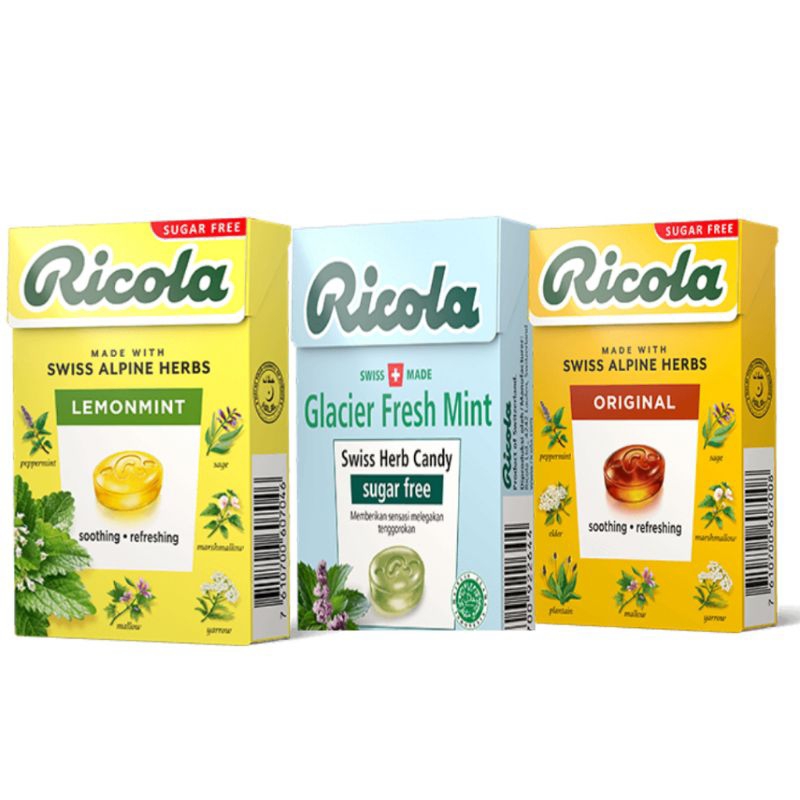 

Ricola Sugar Free 40gr / Permen Herbal bebas gula