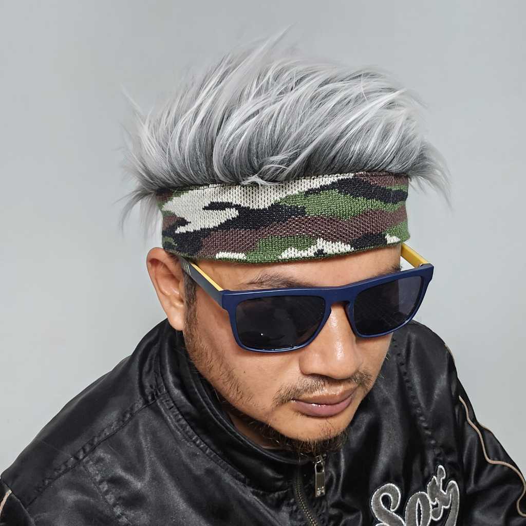 Topi Rambut Palsu Pria Dewasa / Rambut Wig Anime Cosplay / Wig Pria