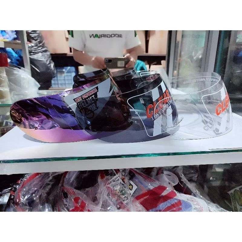 Kaca helm kyt r10 Visor helm kyt rc7 kyt r10 k2r bening smoke pelangi CLEAR