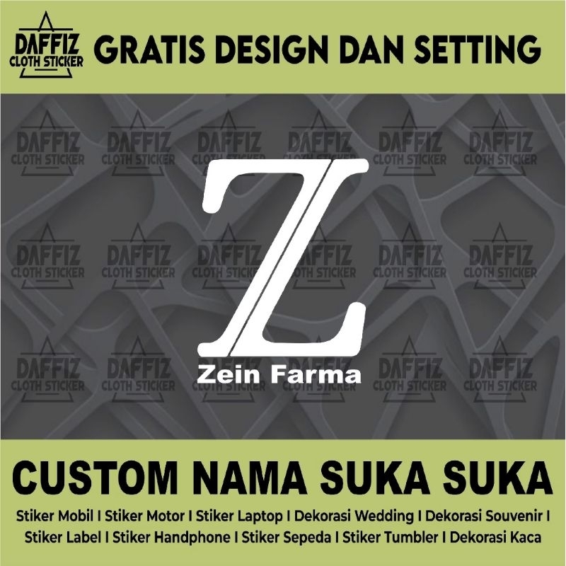 

STIKER CUTTING HURUF FONT Z 40cmx30cm