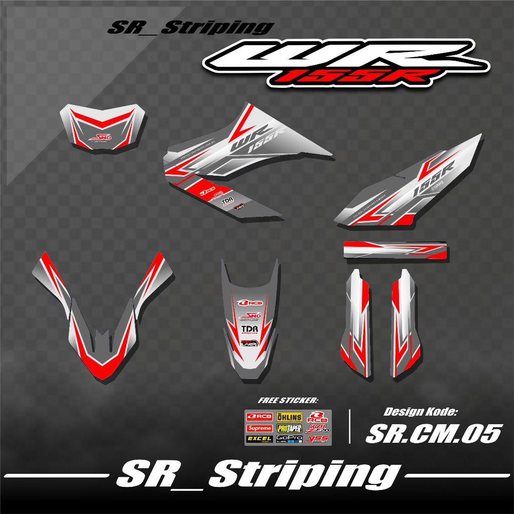 Sticker Striping WR 155 / Variasi WR 155 / WR 155 / Stiker WR 155 / Striping Motor WR 155 SR.05
