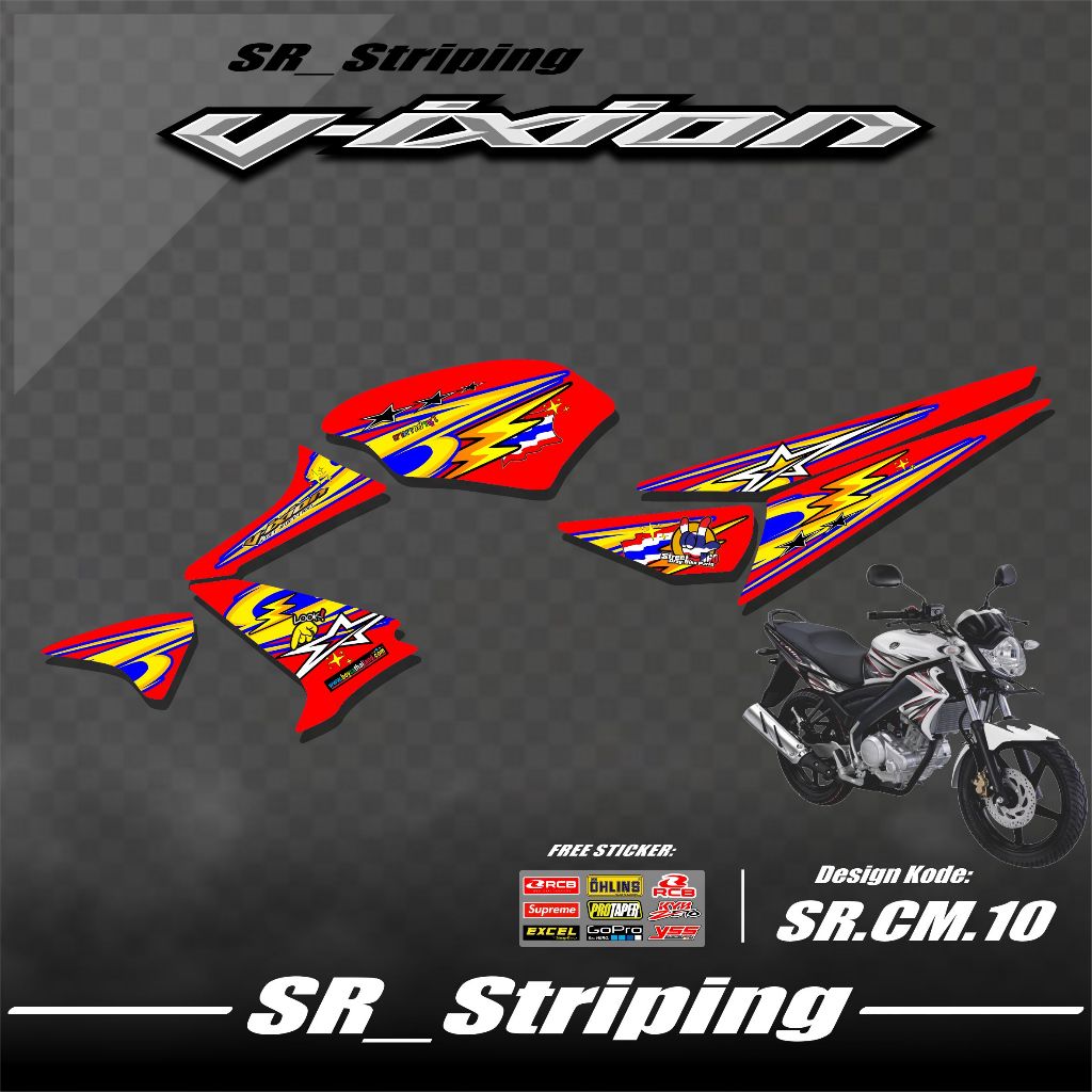 Striping Vixion Old / Variasi Vixion Lama / Vixion Old / Stiker Vixion Old / Striping Motor Vixion L