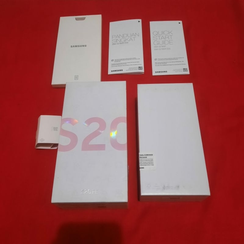 dus box samsung galaxy s20 fe cloud lavender original 100% copotan sein lengkap manual book