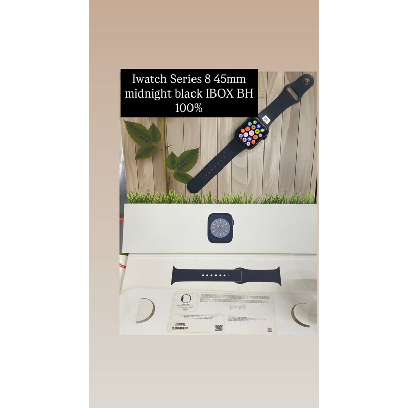 Iwatch Series 8 45mm midnight black IBOX bekas