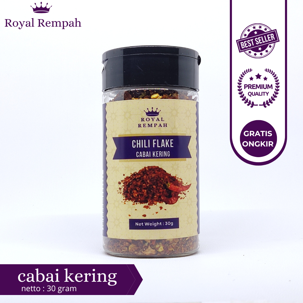 

Royal Rempah Chili Flakes - Cabai Flake Kering Pedas Alami untuk Topping & Masakan