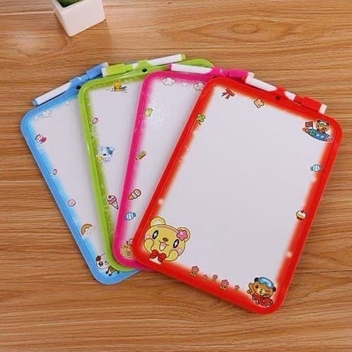 

Papan Tulis Mini 19x26cm / Colurful White Board / White Board Wipe and Clean Free Spidol Penghapus / Papan Tulis Mini + Spidol