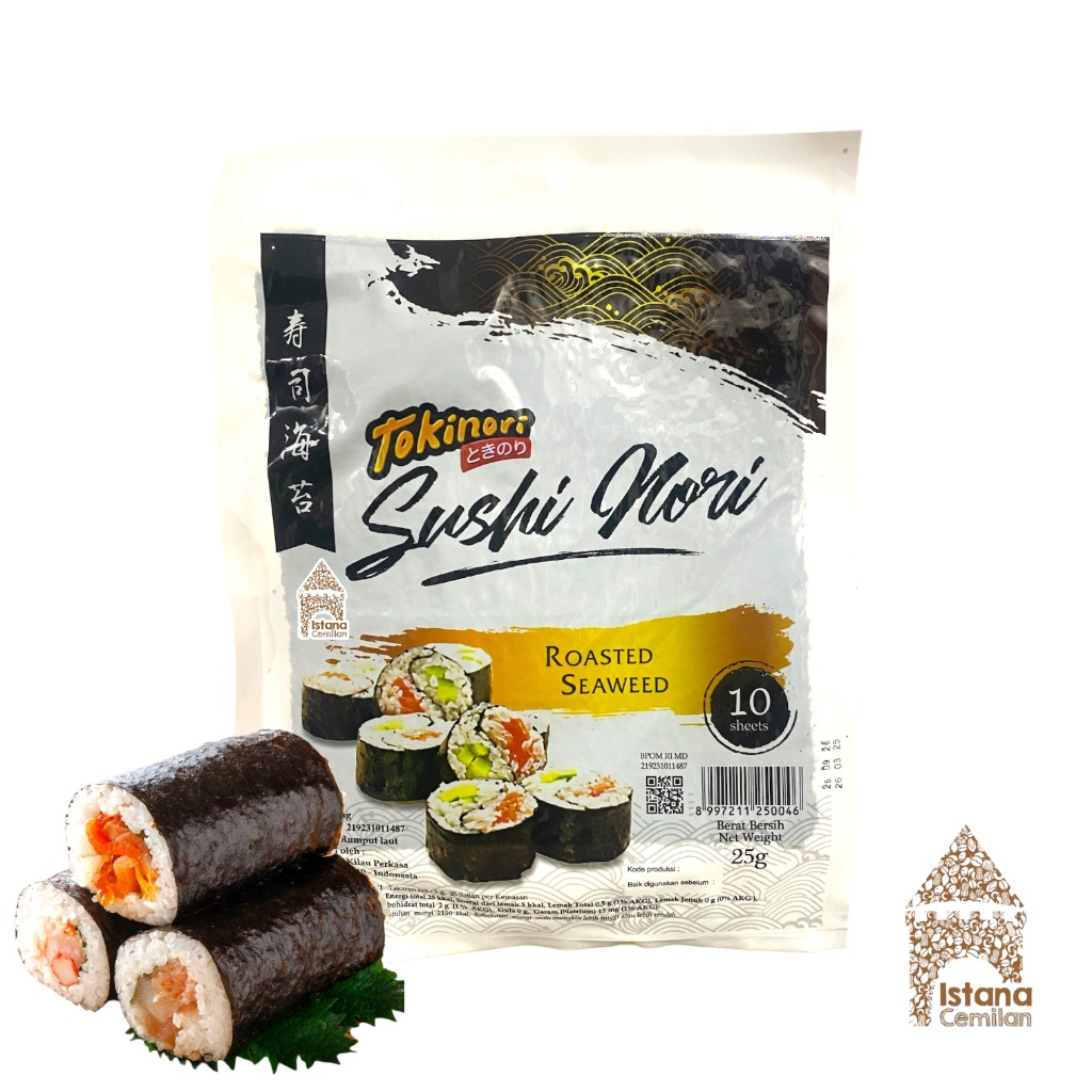 

TOKINORI Sushi Nori Roasted Seaweed Rumput Laut (10 sheet)