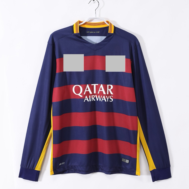 (LONG SLEEVE RETRO) JERSEY BOLA BARCELONA HOME 2015 LS GRADE ORI