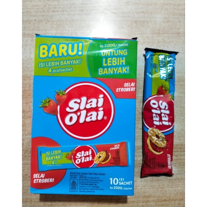 

Slai Olai ( 320 gr )Harga Rp 20.500/ boxIsi 10 pcs