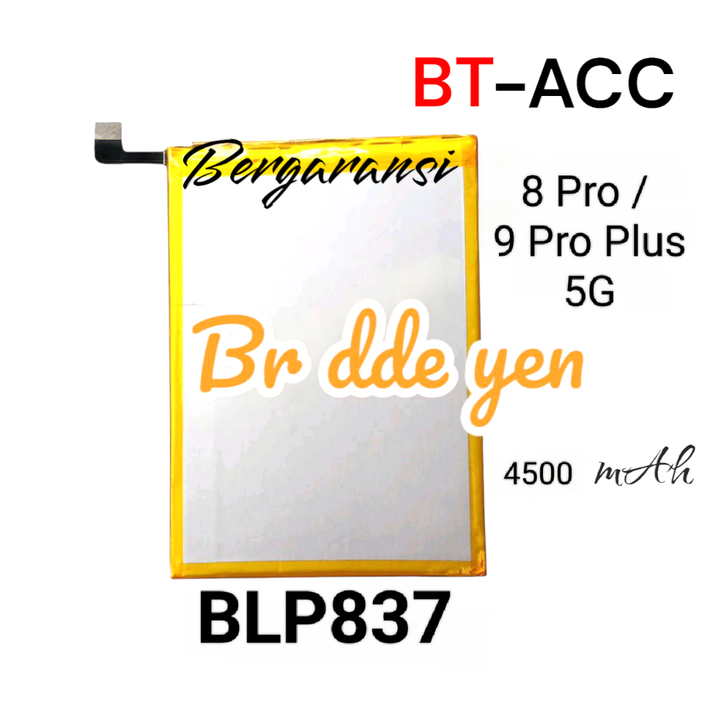 Baterai for Realme 8 Pro . 9 Pro+ . 9 Pro Plus 5G . BLP837 BLP 837 BLP-837 Battery Baterei Batere Ba