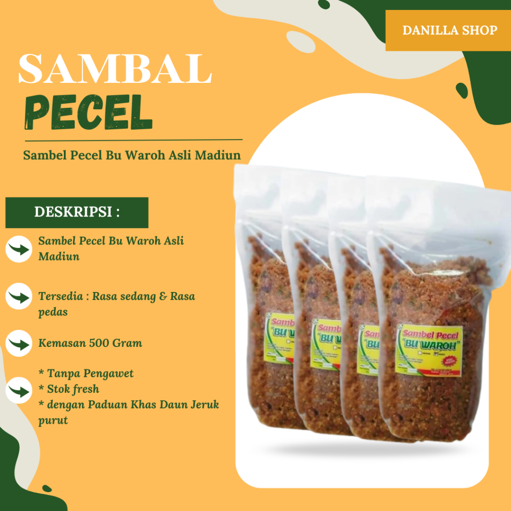 

500 Gram Sambel Pecel Asli Madiun [Bisa COD] Bumbu Pecel Khas Premium