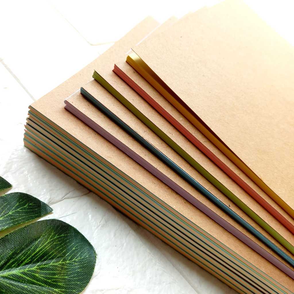 

Notebook Polos Lipat Cover Kraft A5 Note Book Isi Hvs Warna 40 Lembar