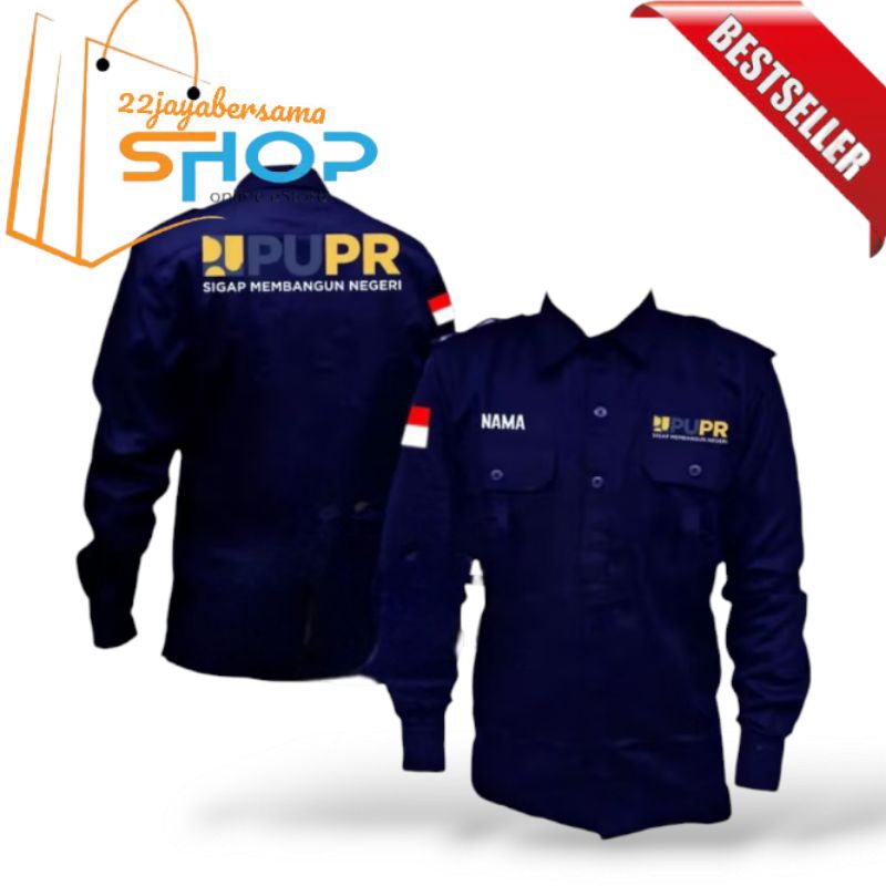 Kemeja pupr | baju seragam pupr full bordir