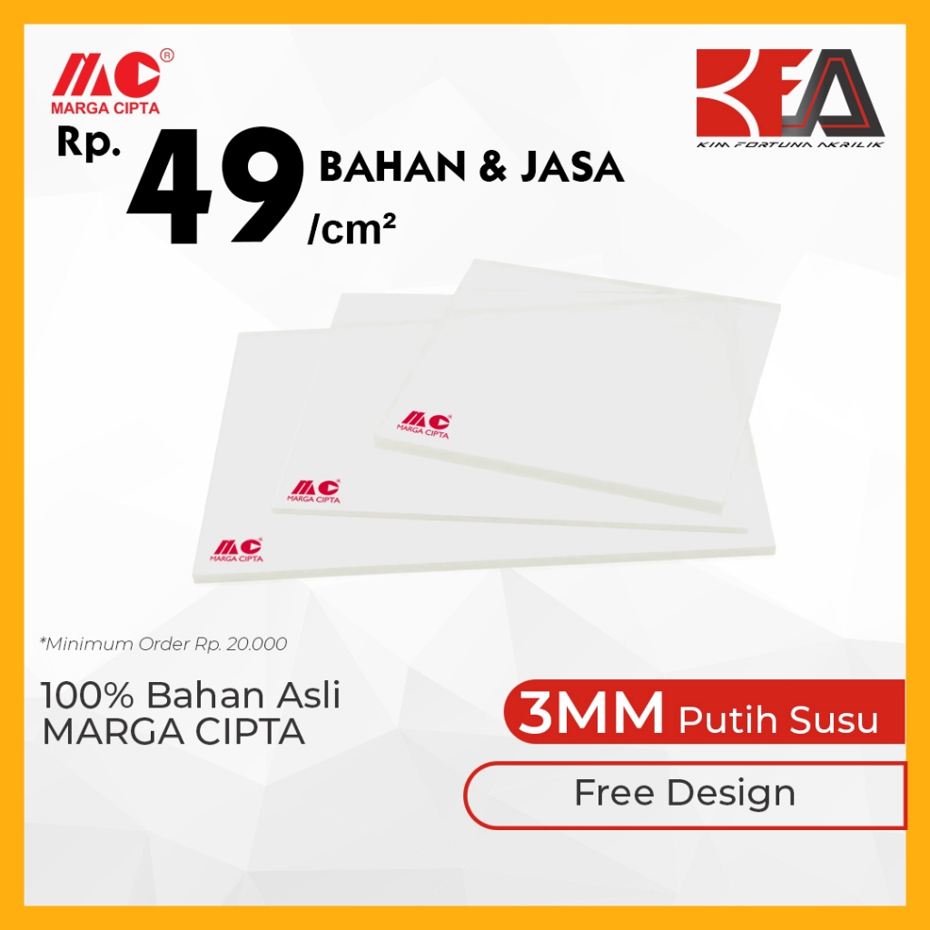 Akrilik Custom 3MM Putih Susu, Custom Acrylic, Custom Laser Cutting, Jasa Potong Akrilik