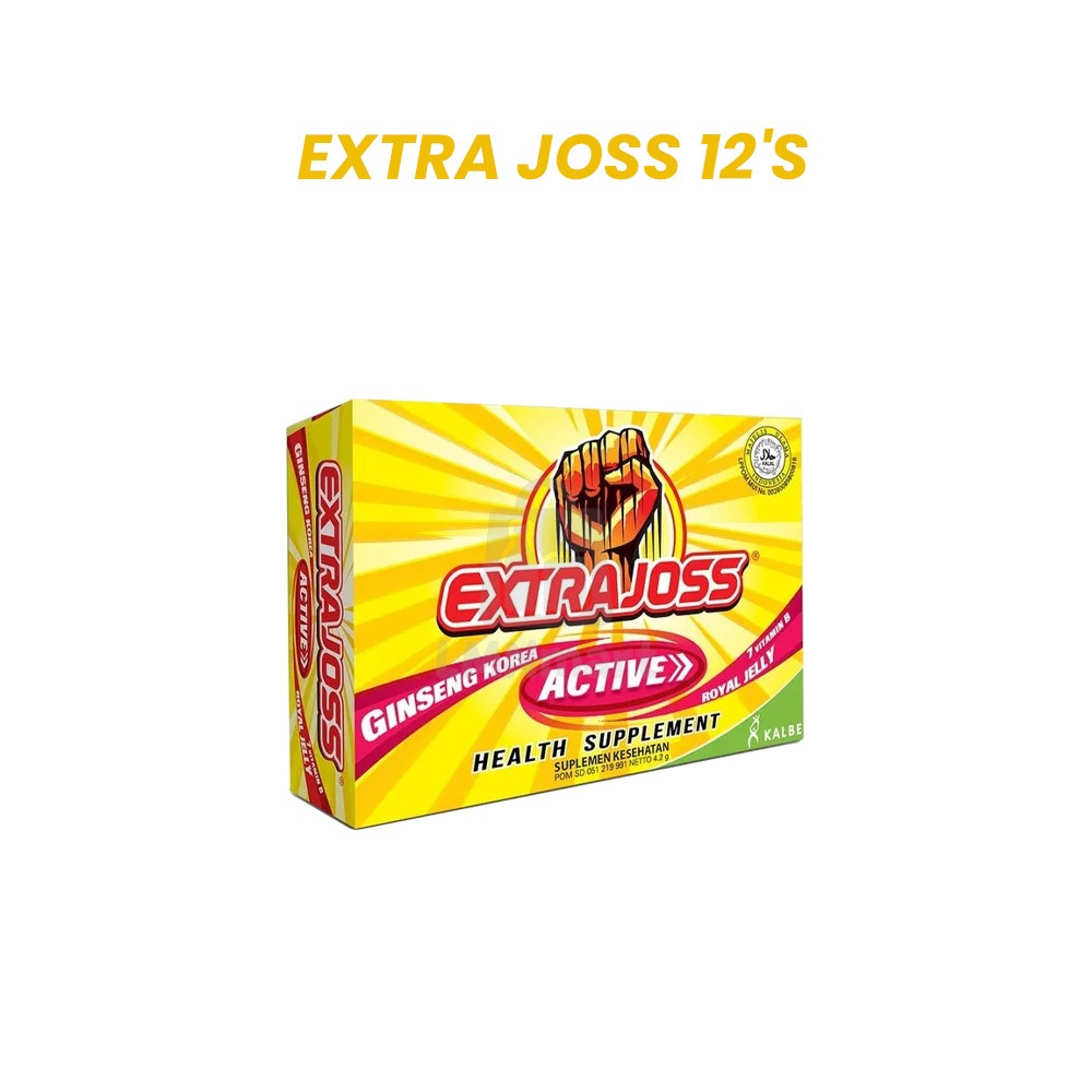 

EXTRA JOSS 12 Sachet – Minuman Energi Pria Penambah Stamina & Tenaga, Rasa Jeruk Segar Enak