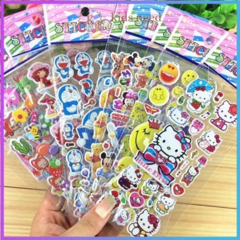 

stiker timbul pendek / sticker karakter pendek