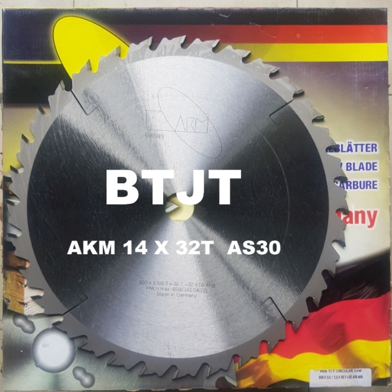 AKM PISAU GERGAJI CIRCULAR SAW BLADE 14" X 32T GIGI AKM GERMANY