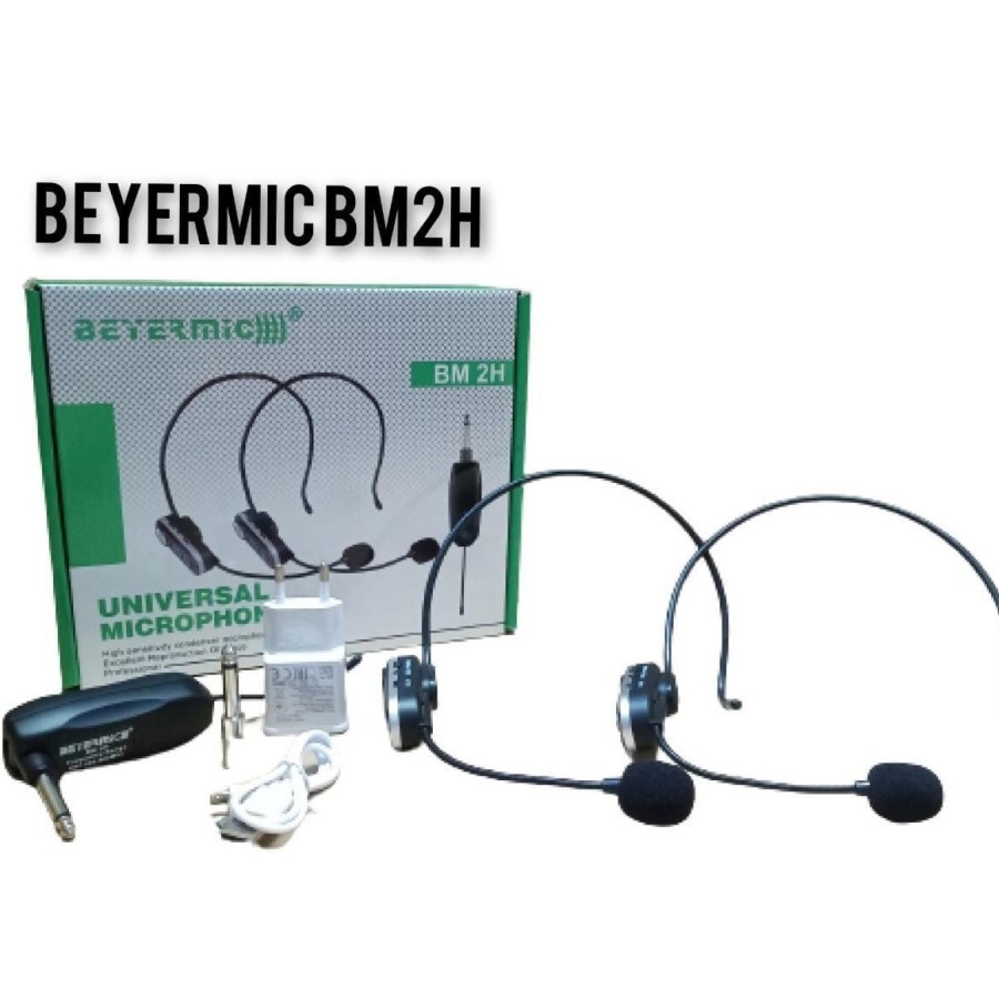 Mic Wireless Beyermic BM2H BM 2H isi 2 Headset Telinga Imam Bando ORI