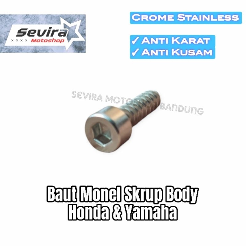 Baut Monel Skrup Body Stainless Honda & Yamaha