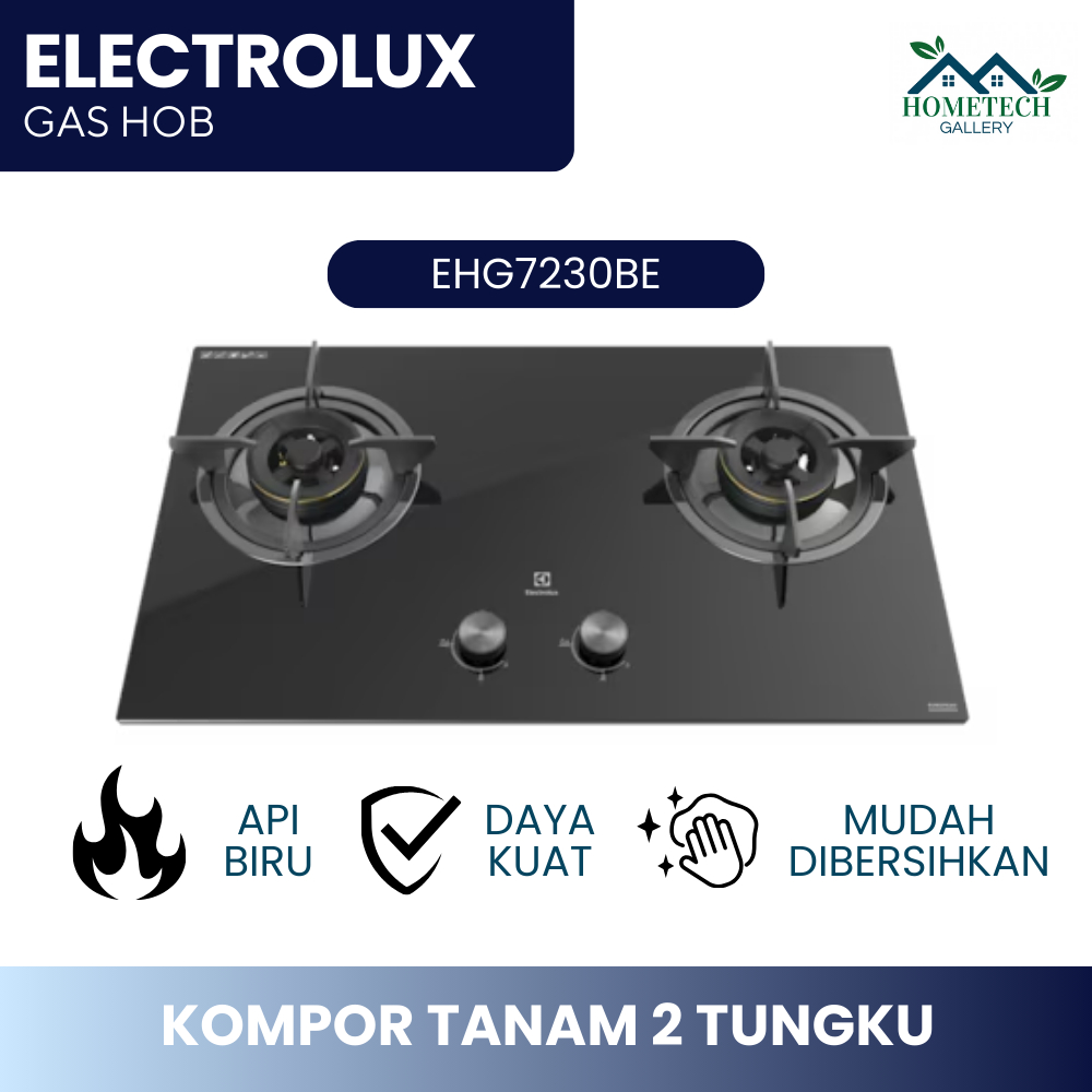 Electrolux Kompor Tanam 2 Tungku - Model EHG7230BE