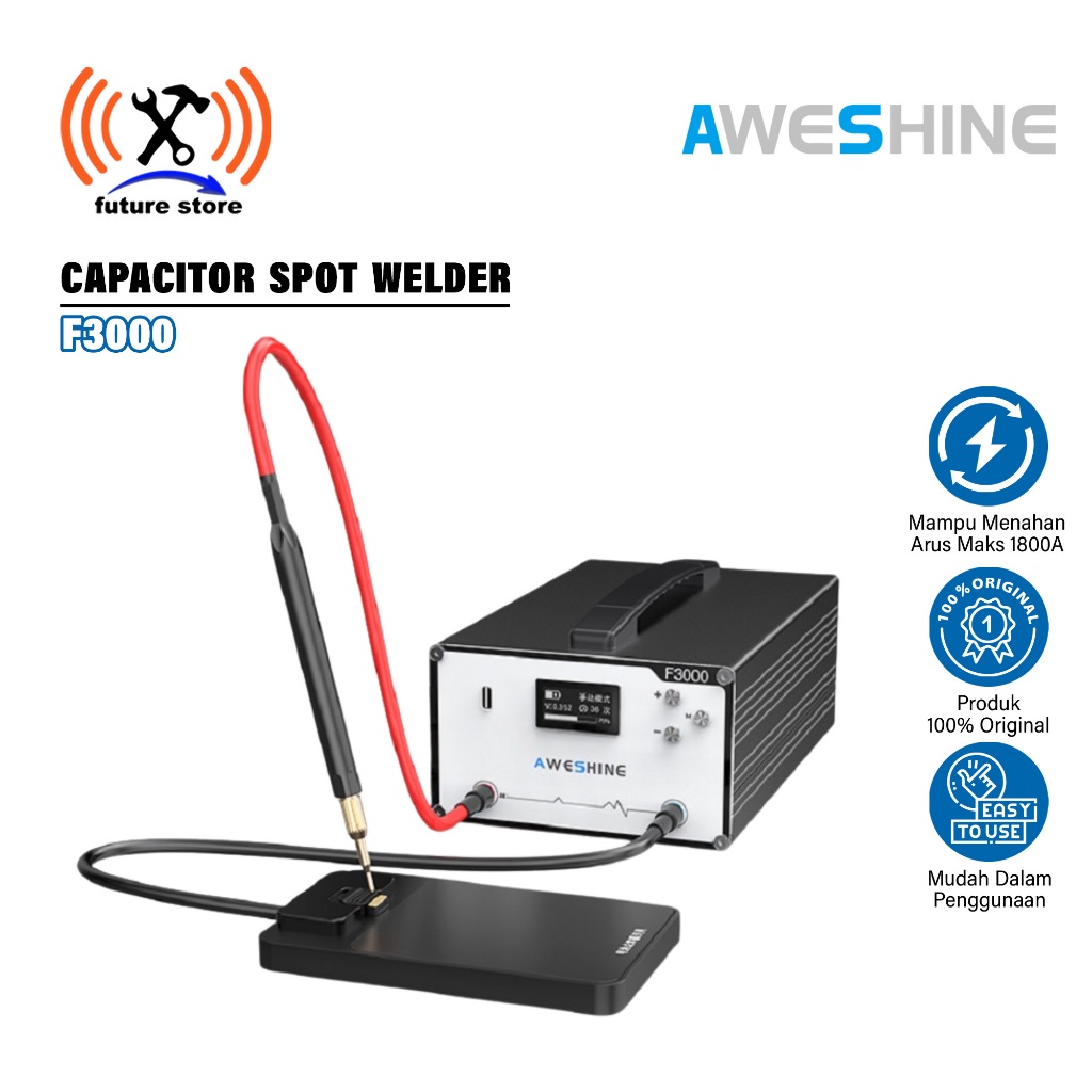 AWESHINE F3000 FARAD CAPACITOR SPOT WELDER FOR BATTERY CELLS WELDING MACHINE