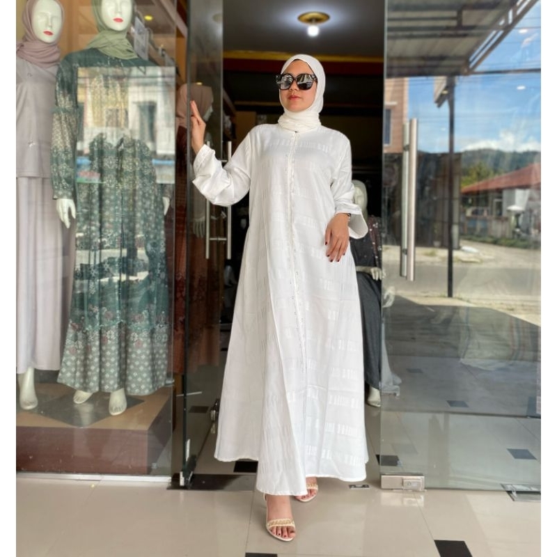 Gamis Abaya Putih Jumbo Standart