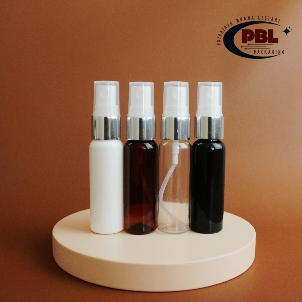 Botol Spray  30ml PET / Botol Face Mist Spray 30ml Tebal / Botol Plastik Spray 30ml Tutup Spray Silv