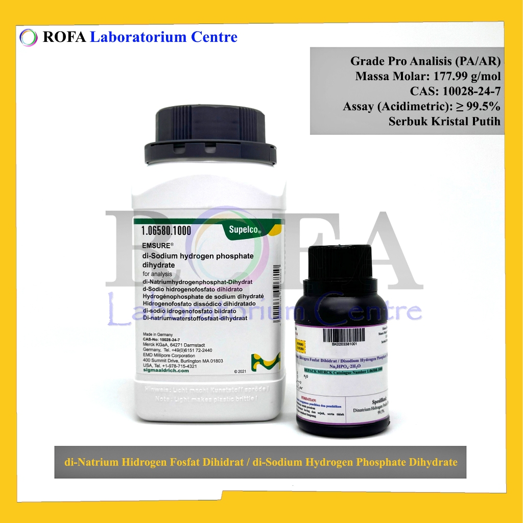 Dinatrium Hidrogen Fosfat Dihidrat / Disodium Hydrogen Phosphate Dihydrate / Na2HPO4.2H2O Pro