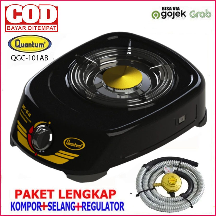 Quantum QGC-101 ABB – Kompor Gas 1 Tungku Burner Kuningan (Black)