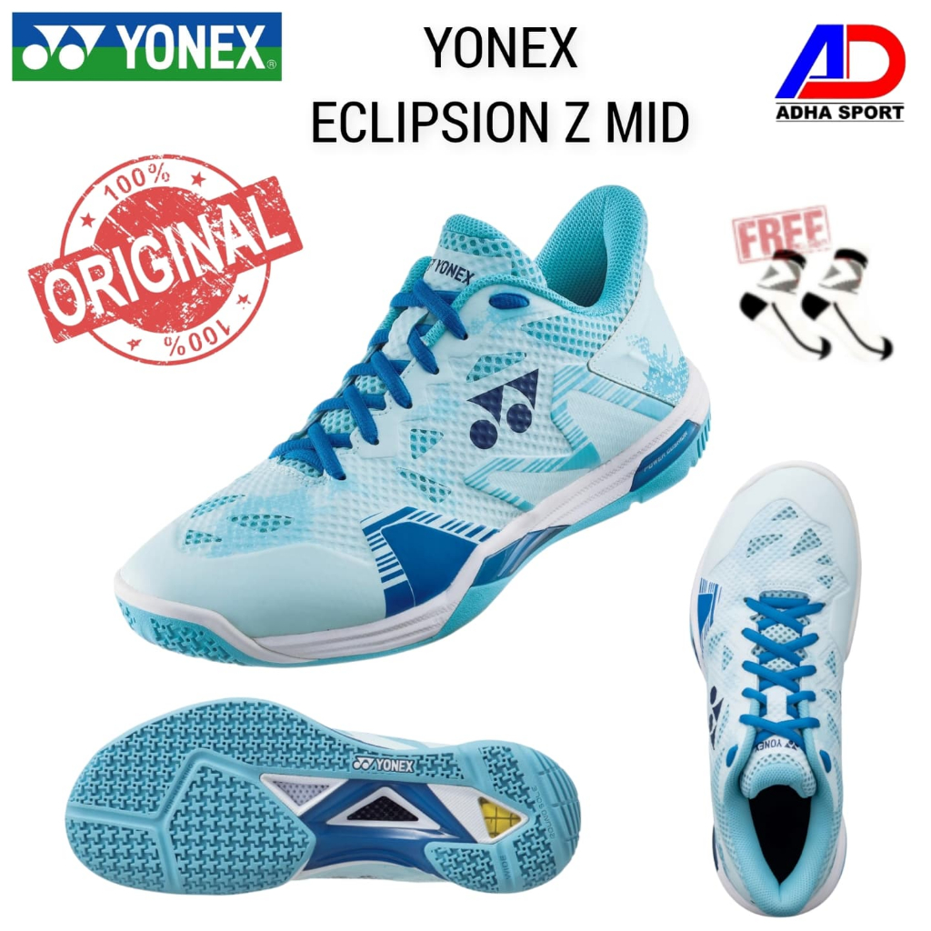 Bonus Kaos Kaki  New Sepatu Badminton YONEX POWER CUSHION ECLIPSION Z MID / SHBELZ3MD (JP Model) Ori