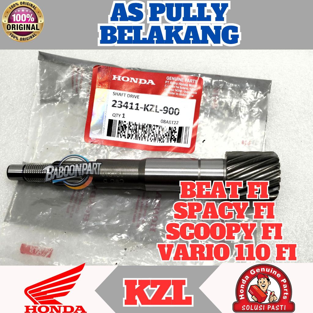 AS PULLY BELAKANG KZL ORIGINAL AHM BEAT FI / SPACY FI / SCOOPY FI / VARIO 110 FI