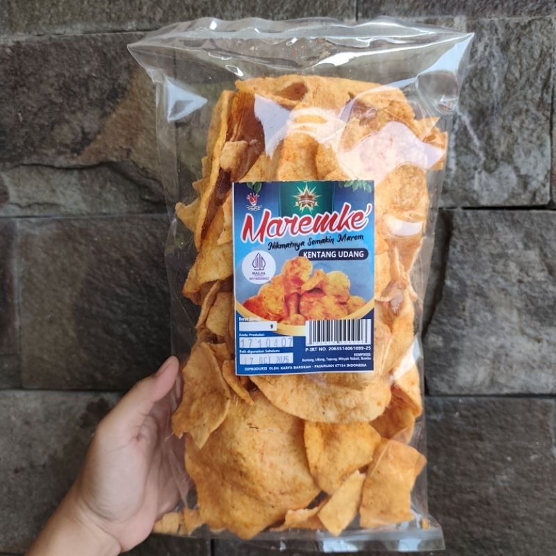 

Kerupuk Kentang Udang 130gr / Keripik Kentang Udang 130gr