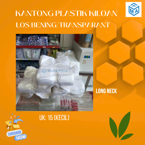 Kantong Plastik Los Bening Royal Kiloan Uk.15 (kecil) Leher panjang