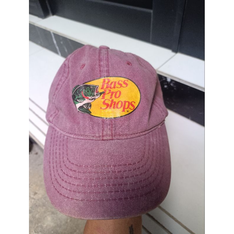 topi bass pro shop merah bata second