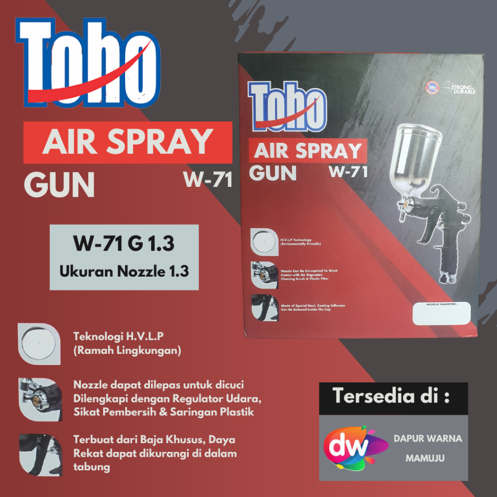 Toho Air Spray Gun W-71 G 1.3 (Spoit Toho W-71 G 1.3)