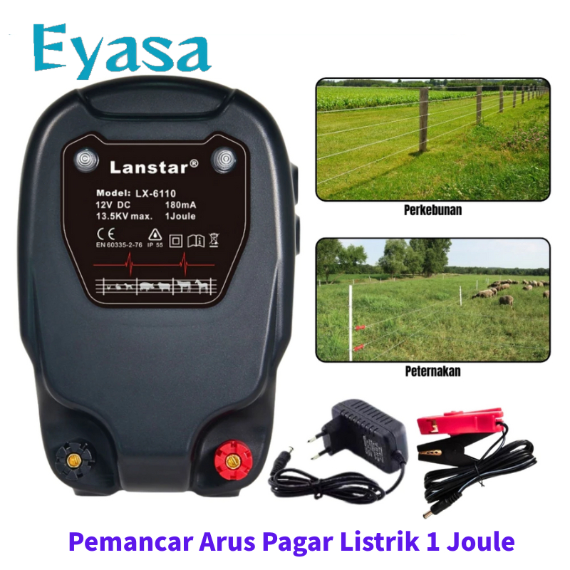 Pemancar Arus Pagar Listrik Kejut 1 Joule Kandang Kejut Perkebunan Peternakan MDY