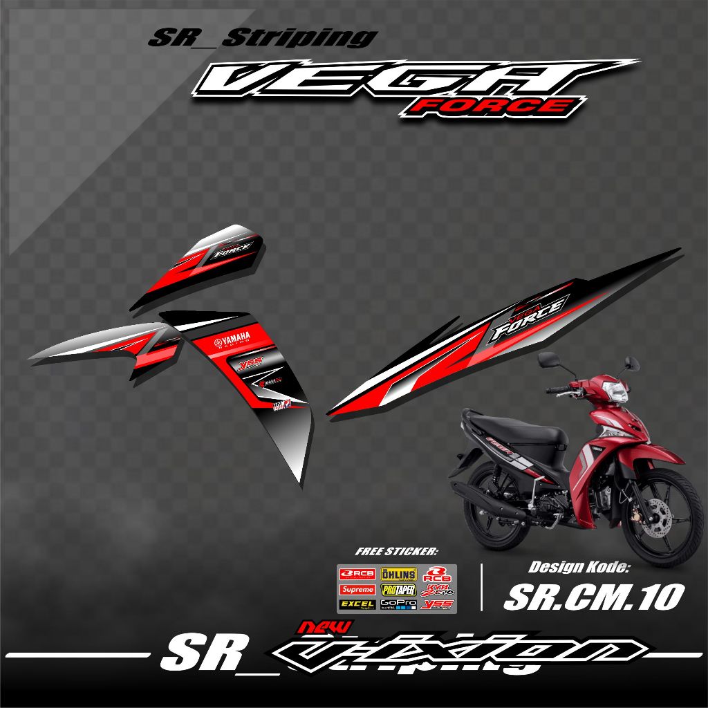Striping Vega Force / Variasi Vega Force / Vega Force / Stiker Vega Force / Striping Motor Vega Forc