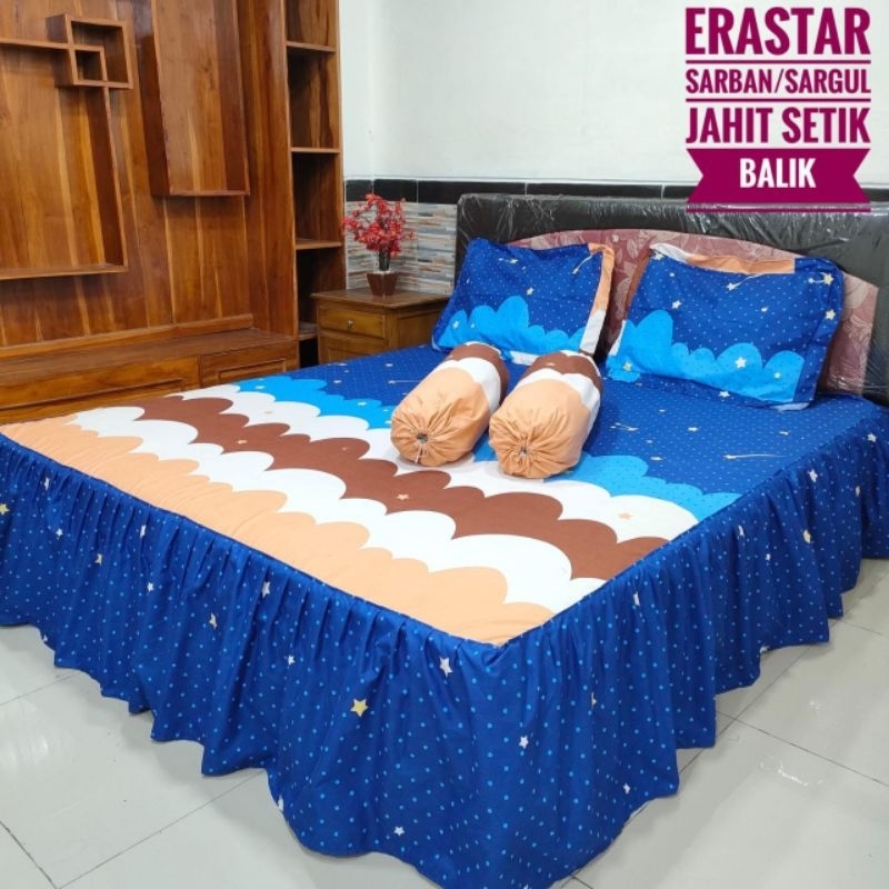 Sprei rumbai jumbo 200x200 premium mewah dengan motif lengkap
