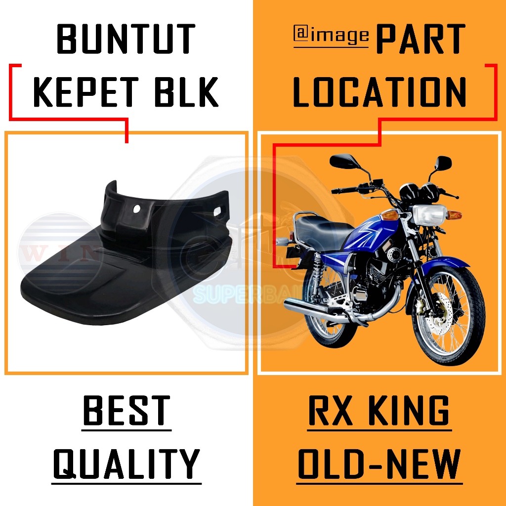 Buntut Spakbor Belakang RX KING Merk WIN / Kepet Spakbor Belakang RX KING Original WIN