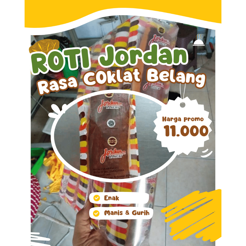 

Roti Jordan Belang Rasa Coklat 1000an