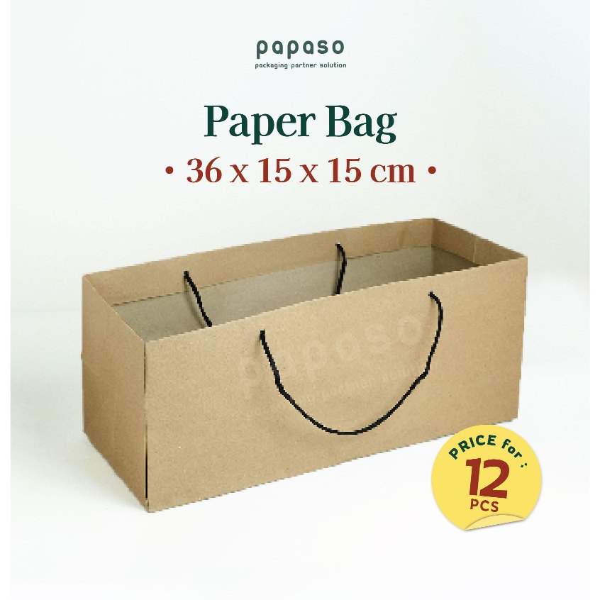 

Kraft Paper Bag 36x15x15 cm / Tas Kertas / Kantong