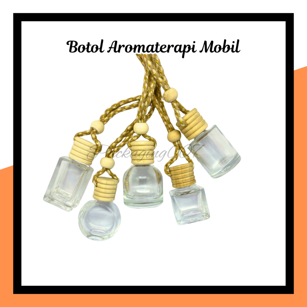 Botol Parfum Mobil/ Parfum Mobil Gantung Kaca / Botol Aromaterapi Mobil 10/8 ml (Kosong)
